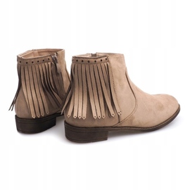 Botas de ante estilo boho 8355 Beige 5