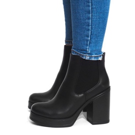 Botas en el talón con elástico X9098 Negro 2