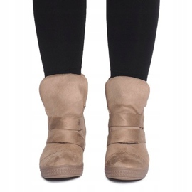 Deportivas Cuña Con Velcro 1703 Camel marrón 2 Deportivas Cuña Con Velcro 1703 Camel marrón 2