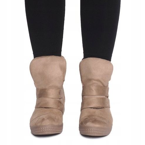 Deportivas Cuña Con Velcro 1703 Camel marrón 2 Deportivas Cuña Con Velcro 1703 Camel marrón 2