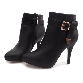 Botas Elegantes De Tacón Alto 6-148 Negro 1