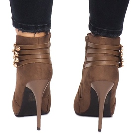 Botas De Tacón Alto Ante YS20-1 Caqui 1 Botas De Tacón Alto Ante YS20-1 Caqui 1