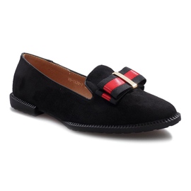 Zapatos sin cordones negros con lazo Rossa 1