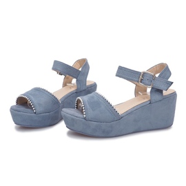 Sandalias de cuña Laguna azul 3