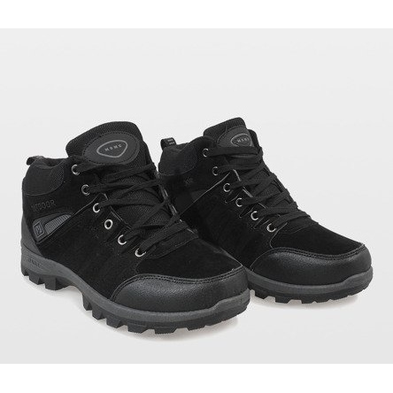 Botas de nieve negras aisladas KFT001 negro 2 Botas de nieve negras aisladas KFT001 negro 2