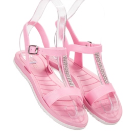 SHELOVET Sandalias de goma rosa 1