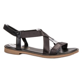 SHELOVET Sandalias Con Goma negro 4