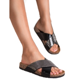 Bestelle Pantuflas Con Suela De Corcho negro 1