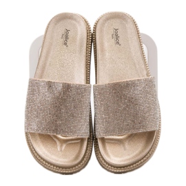SHELOVET Pantuflas con Cristales amarillo 2