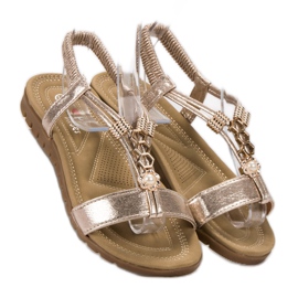 Top Shoes Sandalias Doradas Decoradas dorado 2