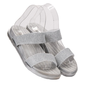 EXQUILY Zapatillas de goma de moda gris 3