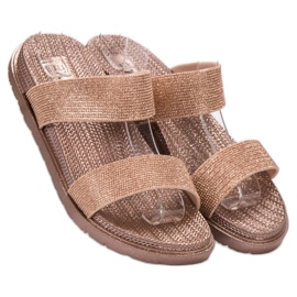 EXQUILY Zapatillas de goma de moda rosa 1