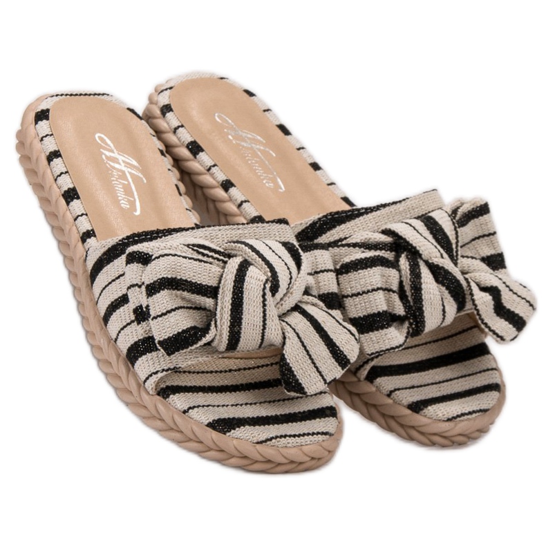 SHELOVET Pantuflas Con Lazo blanco 2 SHELOVET Pantuflas Con Lazo blanco 2