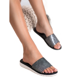 Fashion Zapatillas brillantes de moda negro 2