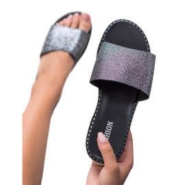 Fashion Zapatillas brillantes de moda negro 3