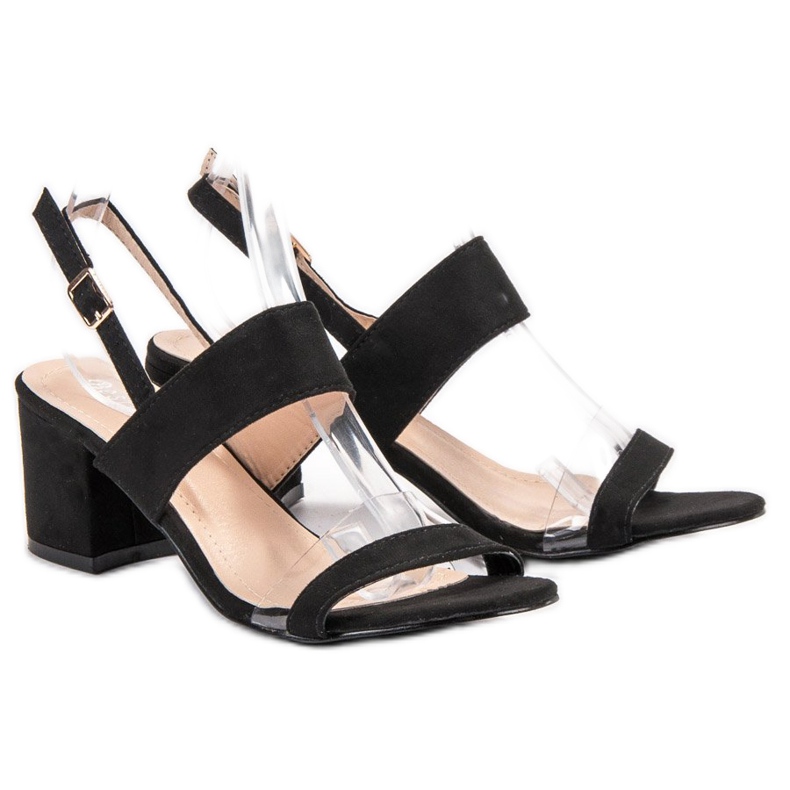 Bestelle Sandalias de gamuza con estilo negro 1