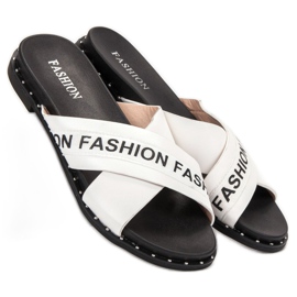 SHELOVET Pantuflas blancas de moda blanco 4