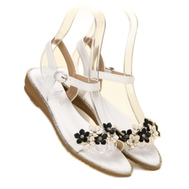 Forever Folie Sandalias Con Flores blanco 3