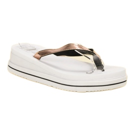 SHELOVET Chanclas de cuña amarillo 2