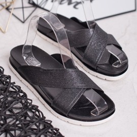 Emaks Pantuflas Negras Con Brillo negro 2 Emaks Pantuflas Negras Con Brillo negro 2
