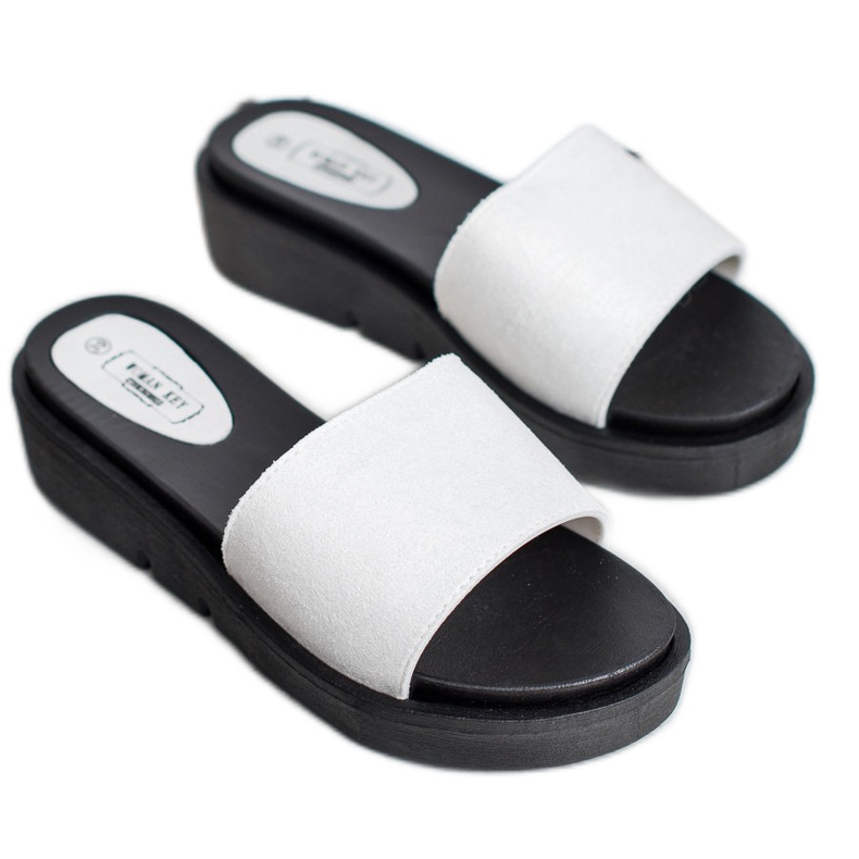 SHELOVET Sandalias de cuña blanco 1