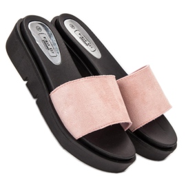 SHELOVET Sandalias de cuña rosado 2
