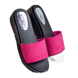 SHELOVET Sandalias de cuña rosado 2