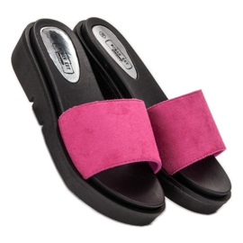 SHELOVET Sandalias de cuña rosado 1