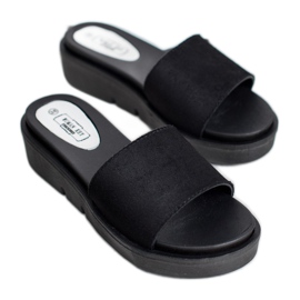SHELOVET Sandalias de cuña negro 2