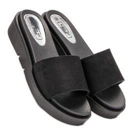 SHELOVET Sandalias de cuña negro 4