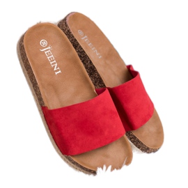 SHELOVET Alpargatas de ante rojo 3