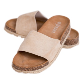 SHELOVET Alpargatas de ante beige 4