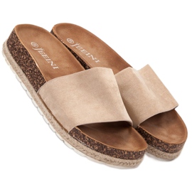 SHELOVET Alpargatas de ante beige 2