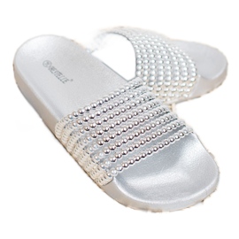 Bestelle Zapatillas de Goma con Cuentas gris 1