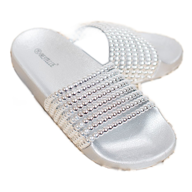 Bestelle Zapatillas de Goma con Cuentas gris 1 Bestelle Zapatillas de Goma con Cuentas gris 1