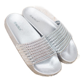 Bestelle Zapatillas de Goma con Cuentas gris 2