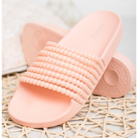 Bestelle Zapatillas de Goma con Cuentas rosado 1