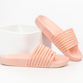 Bestelle Zapatillas de Goma con Cuentas rosado 5
