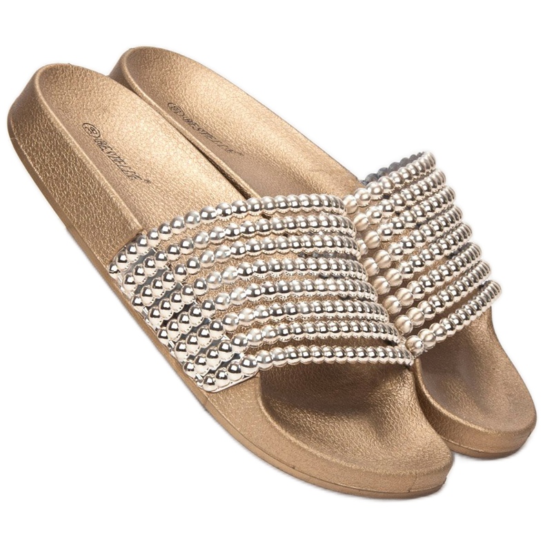 Bestelle Zapatillas de Goma con Cuentas amarillo 1