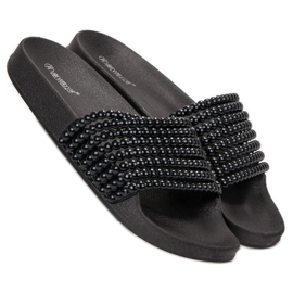 Bestelle Zapatillas de Goma con Cuentas negro 2