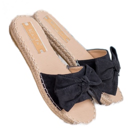 Kayla Pantuflas Con Lazo negro 1