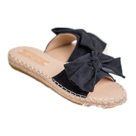 Kayla Pantuflas Con Lazo negro 4