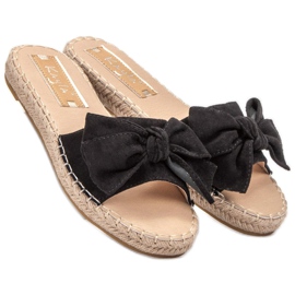 Kayla Pantuflas Con Lazo negro 3