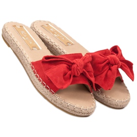 Kayla Pantuflas Con Lazo rojo 1