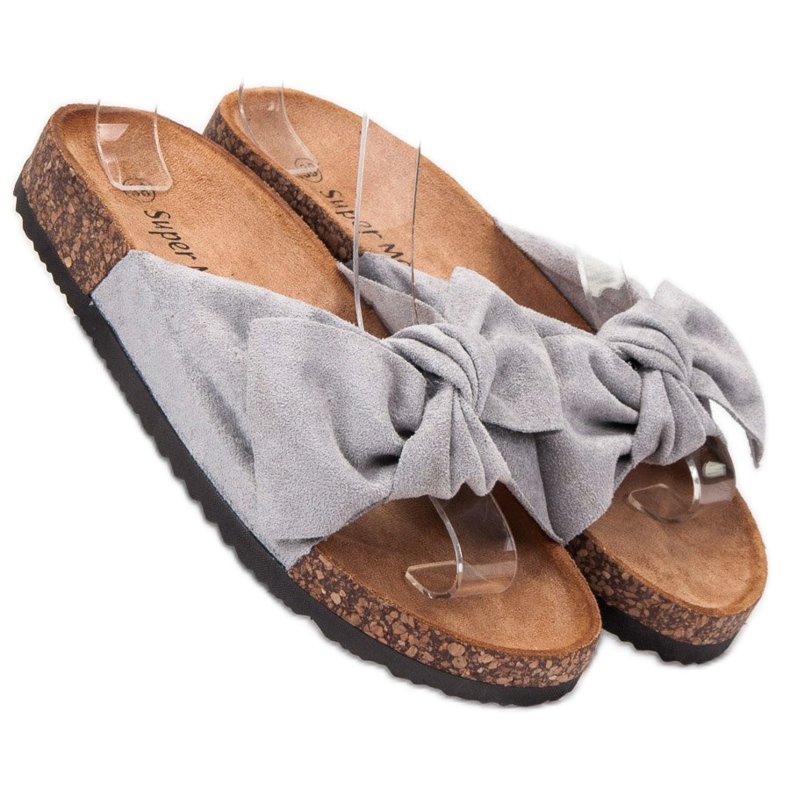 Super Me Zapatillas grises de moda 1