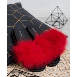 SHELOVET Zapatillas con piel rojo 2
