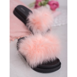 SHELOVET Zapatillas con piel rosa 1