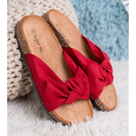 Super Me Zapatillas rojas de moda rojo 1