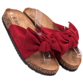 Super Me Zapatillas rojas de moda rojo 4