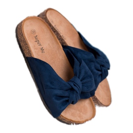 Super Me Zapatillas azul marino de moda 1